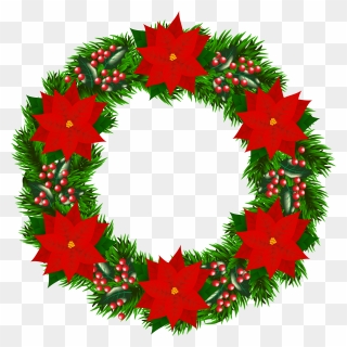 Fete Noel Couronnes - Christmas Wreath Art Clipart