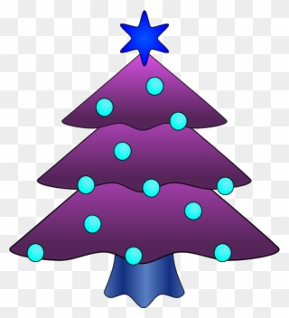 Purple Christmas Tree Clip Art - Purple Christmas Tree Png Transparent Png