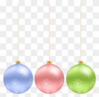 Christmas Hanging Ornaments Clip Art Image - Hanging Christmas Ornaments Clip Art Free - Png Download