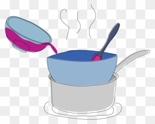 Melting With A Double Boiler Clipart