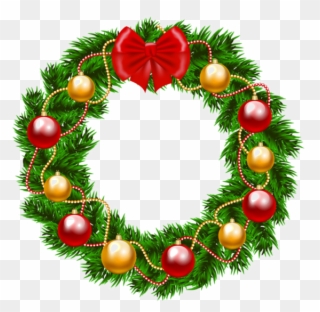 Christmas Wreath Png Clipart Wreath Christmas Day Clip - Wreath Christmas Clip Art Transparent Png