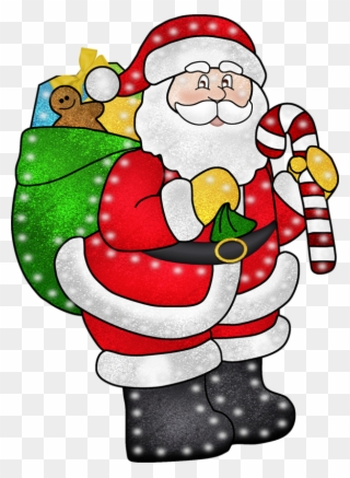 Pere Noel,santa, Christmas - Christmas Grandfather With Gifts Png Clipart