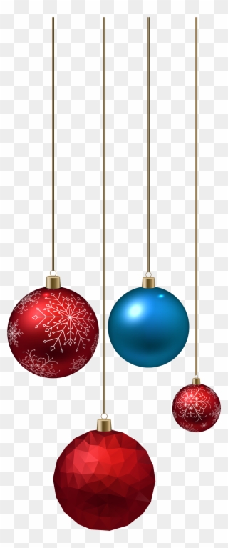 Blue And Red Christmas - Christmas Balls Png Transparent Clipart