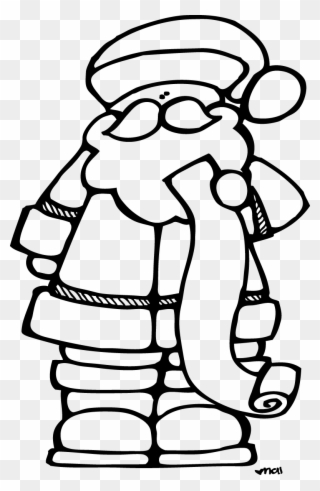 Checking It Twice Santa Claus Clipart, Santa Claus - Christmas Clipart Black And White - Png Download