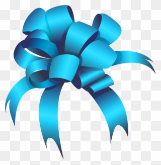 Blue Bow Clipart Web Clipart - Gift Bow Clipart - Png Download