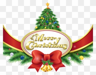 Merry Christmas Tree Png Clipart
