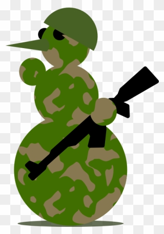 Snowman-militarist By Rones Clip Art - Military Christmas Clip Art - Png Download