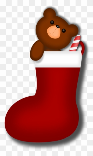 Candy Cane Clipart Christmas Stocking - Cute Christmas Stocking Cartoon - Png Download