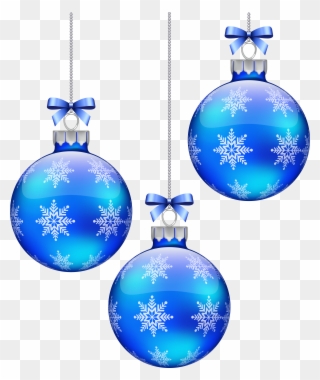Blue Christmas Clip Art - Clip Art Blue Christmas Ornaments - Png Download