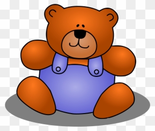Christmas Stuffed Animal - Clipart Teddy Bear Color - Png Download