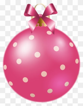 Pink Clipart Xmas - Pink Christmas Ornament Png Transparent Png
