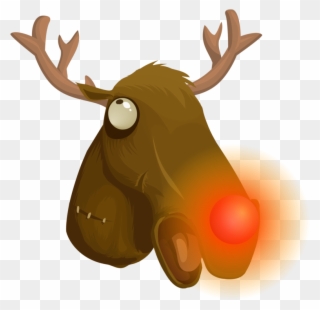 Reindeer Line Art Cartoon Moose - Clip Art - Png Download