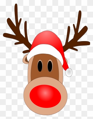 Clip Arts Related To - Rudolph Face Clipart - Png Download