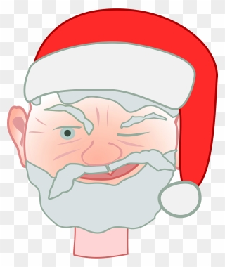 Santa Winking - Santa Claus Clipart