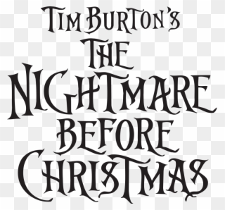 Nightmare Before Christmas Png Logo File The Nightmare - Tim Burton's The Nightmare Before Christmas Logo Clipart
