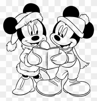 Christmas Drawing Png Mickey Mouse Clipart Christmas - Drawing Of Mickey Mouse And Friends Transparent Png
