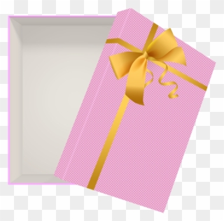 Open Gift Box Pink Png Clip Art Image - Wrapping Paper Transparent Png