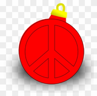 Xmas Ornament Christmas Holiday Peace Symbol Sign Coloring - Circle Clipart