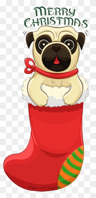 Christmas Clipart Pug - Christmas Day - Png Download