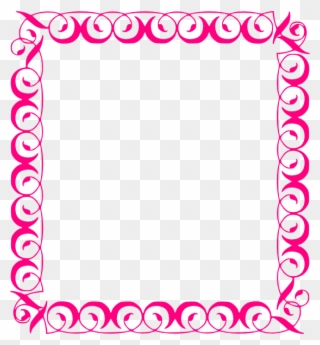 Pink Floral Borders - Border Clip Art - Png Download
