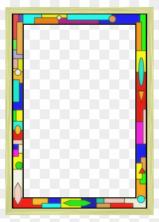 Stained Glass Border 02 By Arvin61r58 Borders For Paper, - Page Border Portrait Clipart
