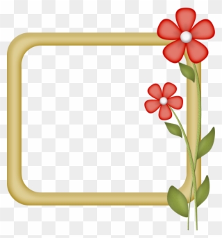 Borders And Frames, Page Borders, Borders For Paper, - Flower Frame Clipart