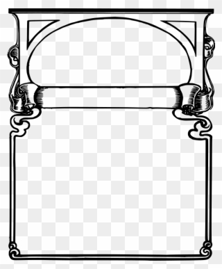 Borders And Frames Picture Frames Decorative Arts Download - Black And White Scroll Frame Clipart