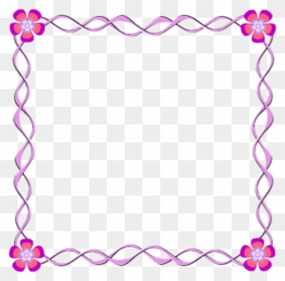 Designs Borders Frames Clipart Borders And Frames Picture - Border Design Flower Pink - Png Download