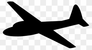 Gallery Of Ww2 Plane Silhouette 15 Clip Art Airplane - Glider Silhouette - Png Download