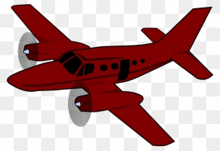 Download Red Aeroplane Clipart Airplane Aircraft Clip - Red Aeroplane - Png Download