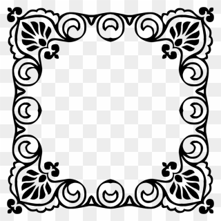Borders And Frames Picture Frames Line Art Ornament - Inkadinkado Stamping Gear Cling Stamps Clipart