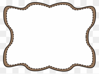 Brown Wavy Stitched Frame - Black And Brown Borders Clipart