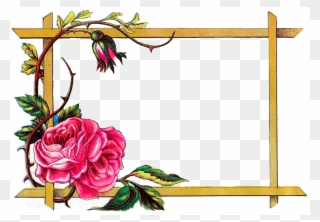 Download Flower Border Design Clipart Floral Design - Flowers Frames And Borders - Png Download