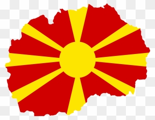Exporting Opportunities To Macedonia - Republic Of Macedonia Flag Map Clipart
