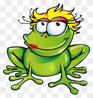 Clip Art Library Stock The Frog Prince Clip - Girl Cartoon Frog - Png Download