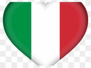 Italy Flag In Heart Clipart