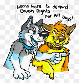 Dog Rights Advocacy - Cartoon Clipart