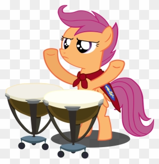 Scootaloo The Master Of Drums By Camsy - Mlp Fim Drum Clipart