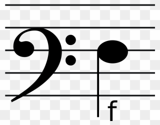 Percussion Clef With Note - Bass Clef Clipart