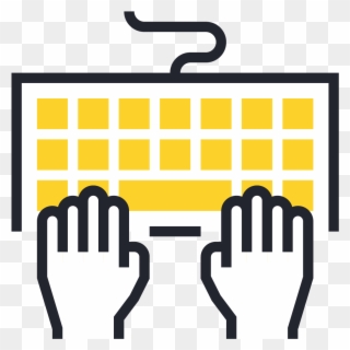 Submit Event - Hands On Keyboard Icon Clipart