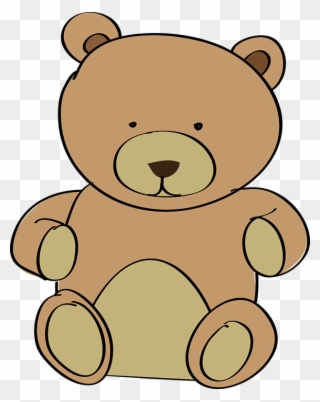 Teddy Clipart Plush Toy - Bear Cartoon Coloring Pages - Png Download