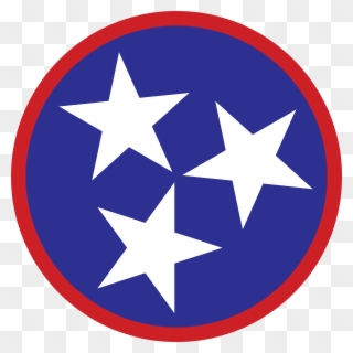 Blue 3" Tri, Star Sticker, My Tennessee - Tennessee State With Tristar Clipart
