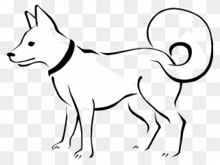 Drawn Puppy Small Puppy - Line Drawing Of Animals Clipart