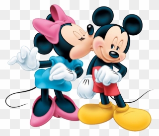 Mickey Minnie Clipart - Disney Minnie Mickey Kiss Adhesive 65x85cm & Mural - Png Download