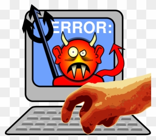 Open - Evil Computer Clipart