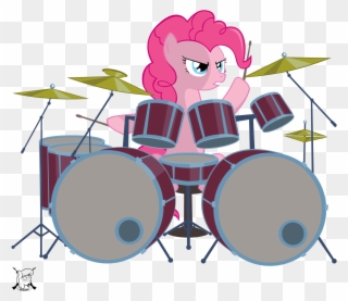 Artist Shadawg Cymbals Kit Pinkie Pie - My Little Pony Drummer Clipart