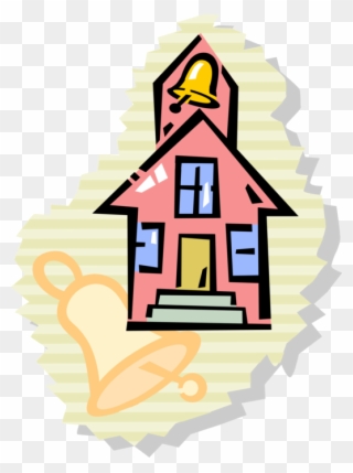 Schoolhouse Vector Traditional Jpg Library Library - Library Clipart