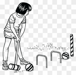 - Eps, - Svg, - Free Clipart Of A Girl Playing Croquet - Play Croquet Clipart - Png Download