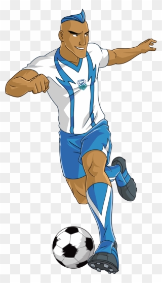 Playing Clipart Football Striker - Supa Strikas All Players - Png Download