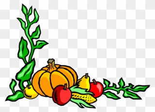 Harvest Corn Apples Vector - Thank You God For The Harvest Clipart